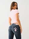 TRUE RELIGION X PLAYBOY BECCA MID RISE BOOTCUT JEAN