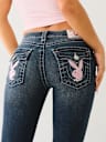 TRUE RELIGION X PLAYBOY BECCA MID RISE BOOTCUT JEAN