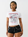 CAMISETA PEQUEÑA CON LEOPARDO DE CRISTALES