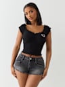 LETTUCE EDGE OFF-THE-SHOULDER TOP