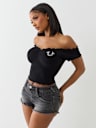 LETTUCE EDGE OFF-THE-SHOULDER TOP
