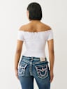 LETTUCE EDGE OFF-THE-SHOULDER TOP