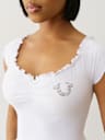 LETTUCE EDGE OFF-THE-SHOULDER TOP