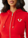 SUDADERA CON CAPUCHA Y CIERRE WORLD TOUR CON BORDADO DE LÚREX