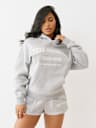 LOGO APPLIQUE BOYFRIEND HOODIE