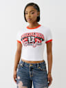 CRYSTAL LOGO RINGER BABY TEE
