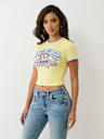 CRYSTAL LOGO RINGER BABY TEE