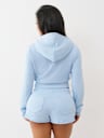 SHRUNKEN ROPE STITCH ZIP HOODIE