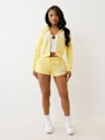 SHRUNKEN ROPE STITCH ZIP HOODIE