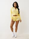 SHRUNKEN ROPE STITCH ZIP HOODIE