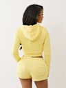 SHRUNKEN ROPE STITCH ZIP HOODIE