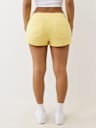 SHORTS DE FELPA DE LANILLA DE TIRO BAJO DESHILACHADOS