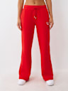 PANTALONES DEPORTIVOS CON PIERNA RECTA Y BUDDHA DE LÚREX