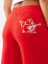 PANTALONES DEPORTIVOS CON PIERNA RECTA Y BUDDHA DE LÚREX