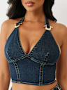 DENIM HALTER TOP