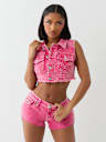 CROPPED BIG T VEST