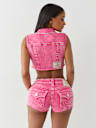 CROPPED BIG T VEST