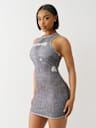 DISTRESSED TERRY DRESS