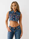 CROPPED SUPER T DENIM VEST