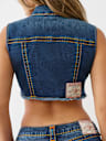 CROPPED SUPER T DENIM VEST