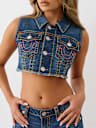 CROPPED SUPER T DENIM VEST