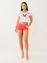 CRYSTAL HORSESHOE V NECK BABY TEE