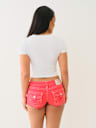CRYSTAL HORSESHOE V NECK BABY TEE