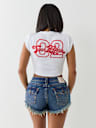 CRYSTAL LOGO NOTCH BABY TEE