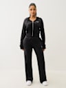 VELOUR CRYSTAL HORSESHOE STRAIGHT LEG PANT