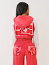 SHRUNKEN BIG T NYLON ZIP HOODIE