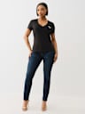 CRYSTAL OUTLINE V NECK TEE
