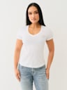 CRYSTAL OUTLINE V NECK TEE