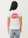 CRYSTAL OUTLINE V NECK TEE