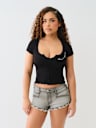 LETTUCE EDGE V NOTCH BABY TEE