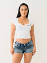LETTUCE EDGE V NOTCH BABY TEE