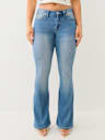 JEANS CORTE DE BOTA ACAMPANADOS JOEY DE TIRO MEDIO EN TERRY ÍNDIGO