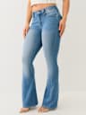 JEANS CORTE DE BOTA ACAMPANADOS JOEY DE TIRO MEDIO EN TERRY ÍNDIGO
