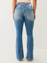 JEANS CORTE DE BOTA ACAMPANADOS JOEY DE TIRO MEDIO EN TERRY ÍNDIGO