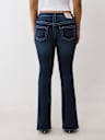 BECCA MID RISE BIG T BOOTCUT JEAN