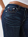 BECCA MID RISE BIG T BOOTCUT JEAN