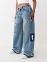 JESSIE BIG T RIP REPAIR SUPER BAGGY JEAN