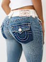 JOEY MID RISE RIP REPAIR BIG T FLARE JEAN