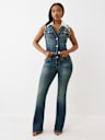 BECCA MID RISE BIG T  BOOTCUT JEAN