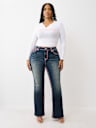 PLUS BECCA ROPE STITCH FLAP BOOTCUT JEAN