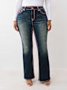 PLUS BECCA ROPE STITCH FLAP BOOTCUT JEAN