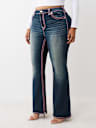 PLUS BECCA ROPE STITCH FLAP BOOTCUT JEAN