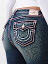 PLUS BECCA ROPE STITCH FLAP BOOTCUT JEAN