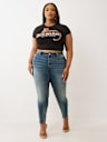 PLUS JENNIE MID RISE SUPER T CURVY SKINNY JEAN
