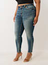 PLUS JENNIE MID RISE SUPER T CURVY SKINNY JEAN