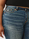 PLUS JENNIE MID RISE SUPER T CURVY SKINNY JEAN